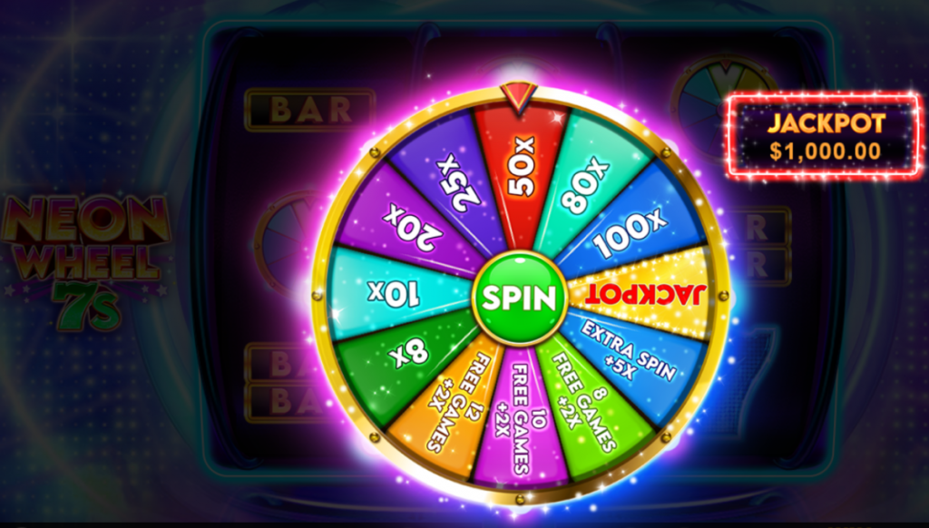Neon Wheel 7s Bonus Wheel Feature