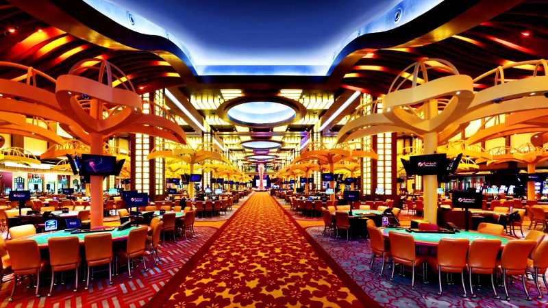 Lighting and other visual elements at the casino