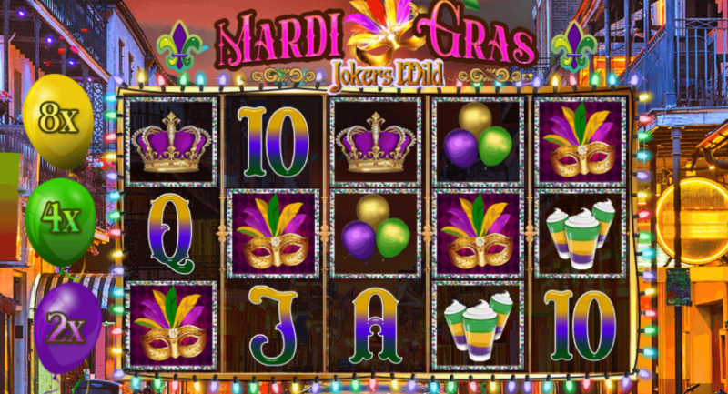 The Mardi Gras slot at Miami Club give you 45 free spins with no deposit required